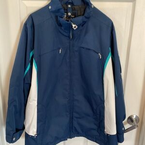 ZeroXposure Blue and White Jacket with Teal Accents